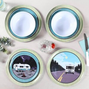 Melamine dinnerware set for Caravan and RV Use
