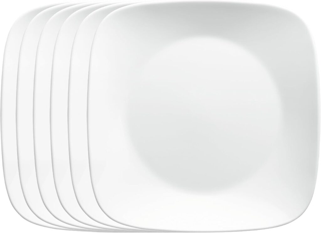 Corelle lightweight square dinnerware set