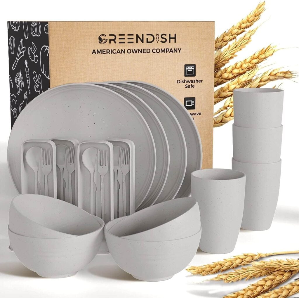 Wheat Straw Lightweight Microwave safe RV Dish