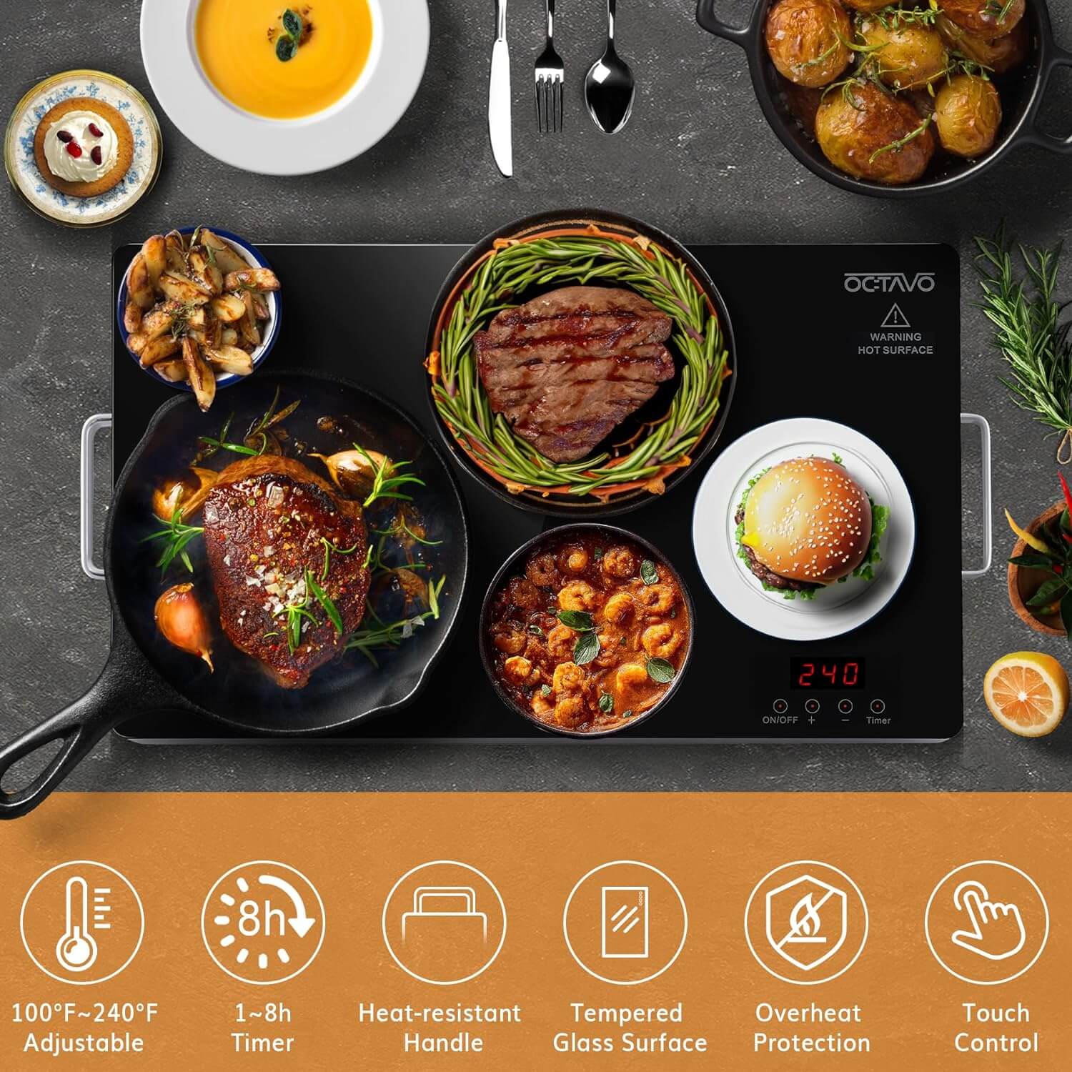 Plate Warmer For Slow Eaters Savor meals at Your Own Pace