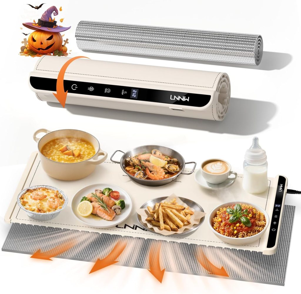Large food warming mat for family and children