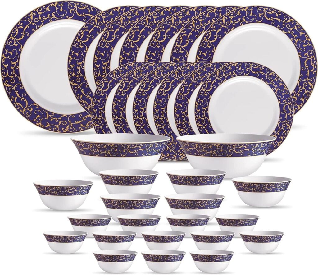 33 Pcs La Opala Anassa Blue Dinner set