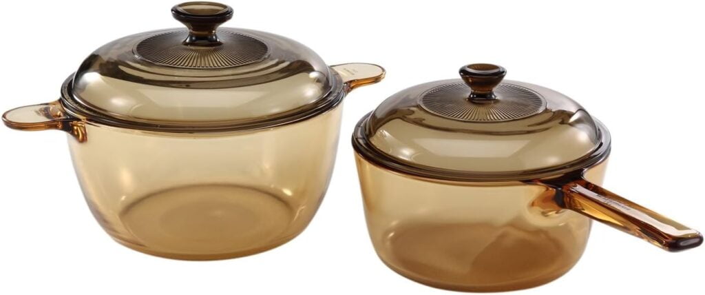 Visions 4 Piece Pyroceram Glass cookware set
