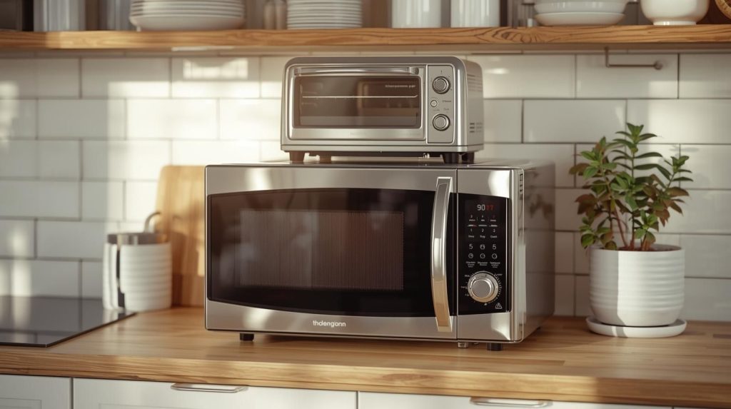 can you put a toaster oven on top of a microwave