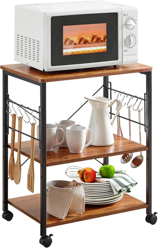 microwave cart for small spaces