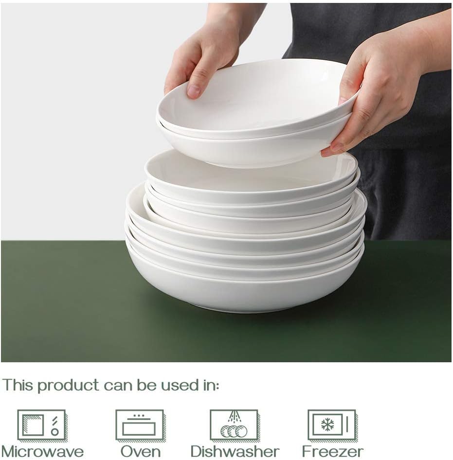 Dowan Porcelain serving pasta Bowls