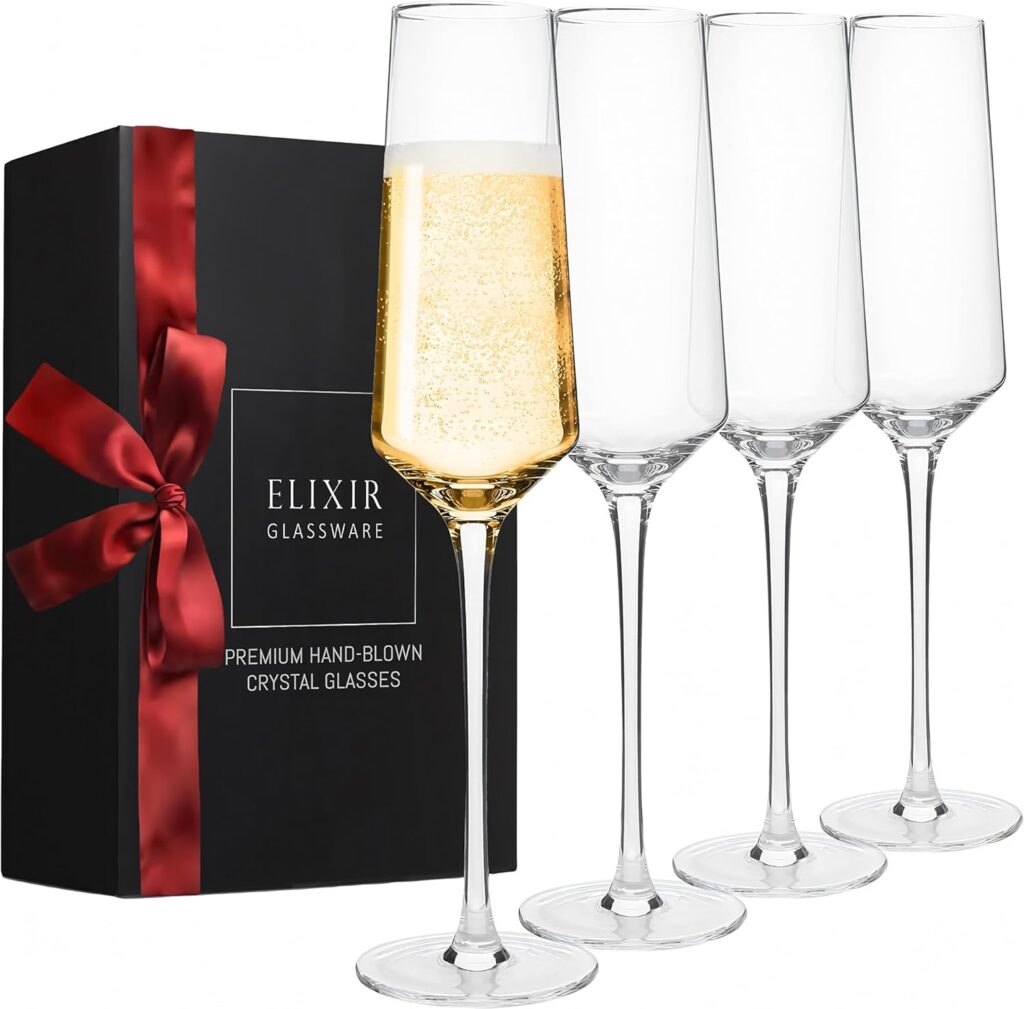 The Complete Guide to Types of Crystal Glassware: From Everyday Elegance to Heirloom Treasures 5 Champagne flutes hand blown lead free crystal glass