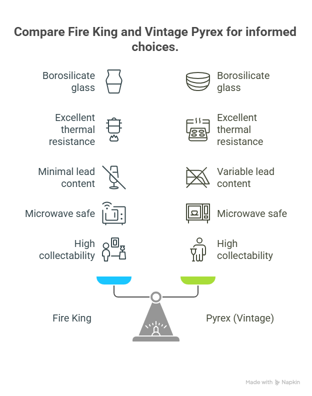 Is Fire King Microwave Safe? The Complete Guide for Heat-Resistant Glass Lovers 4 fire king vs Pyrex vintage glass