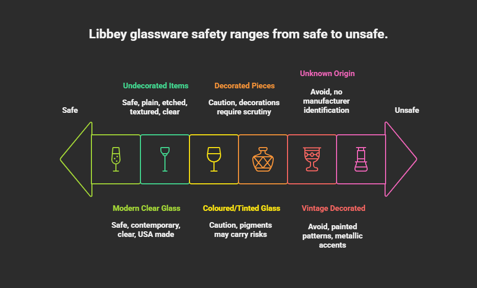 how to identify safe Libbey glassware