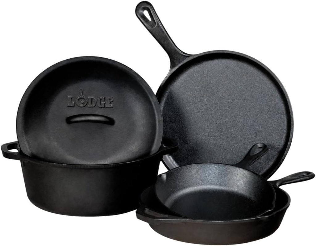 Lodge seasoned cast iron Dutch cookware