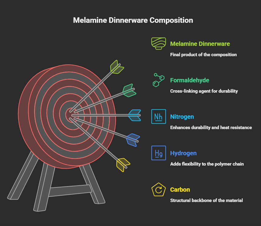 Melamine dinnerware material composition