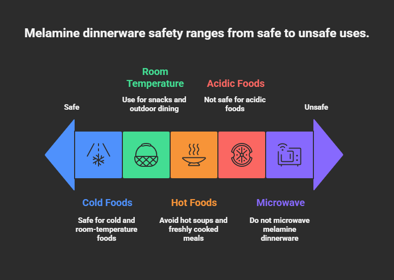 Melaware dinnerware food safety guideline