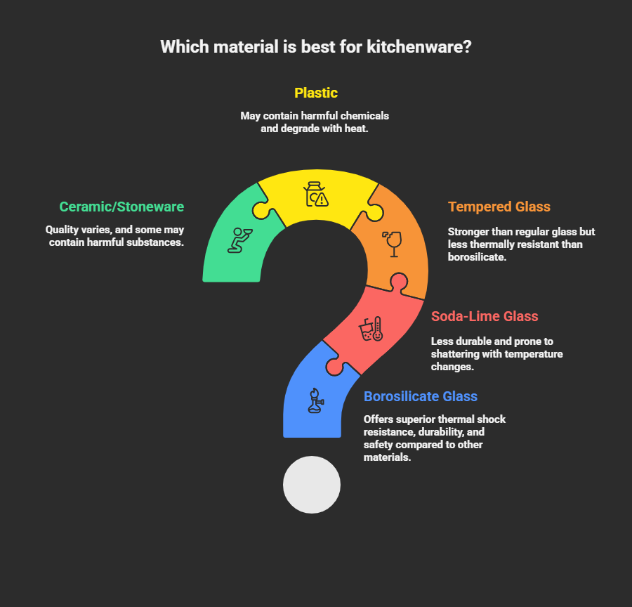 borosilicate glass safety comparison with other materials
