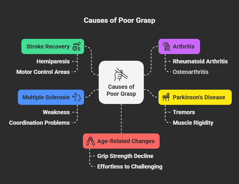 causes of poor grasp