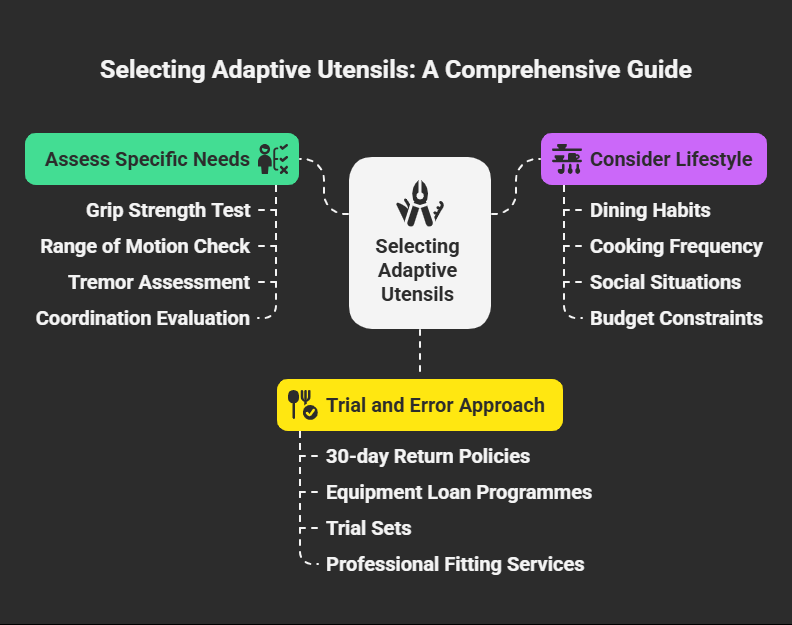 how to select the right and best adaptive utensils for stroke, arthritis, parkinson's disabilities for elderly