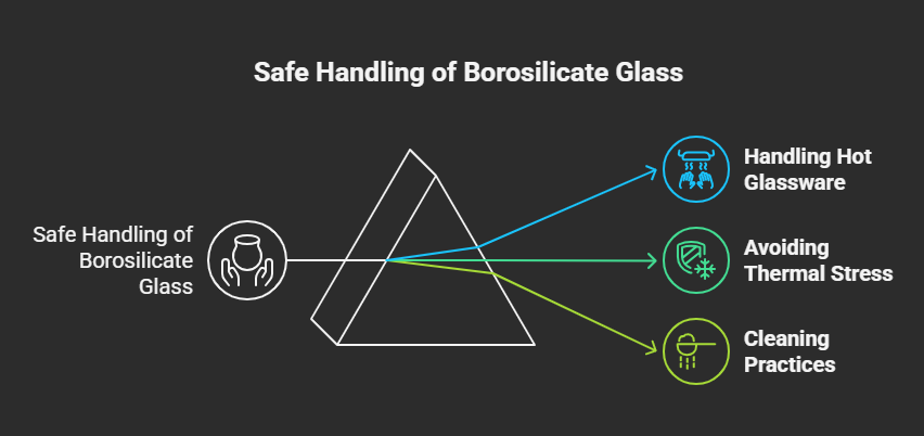 safe handling of Borosilicate glass
