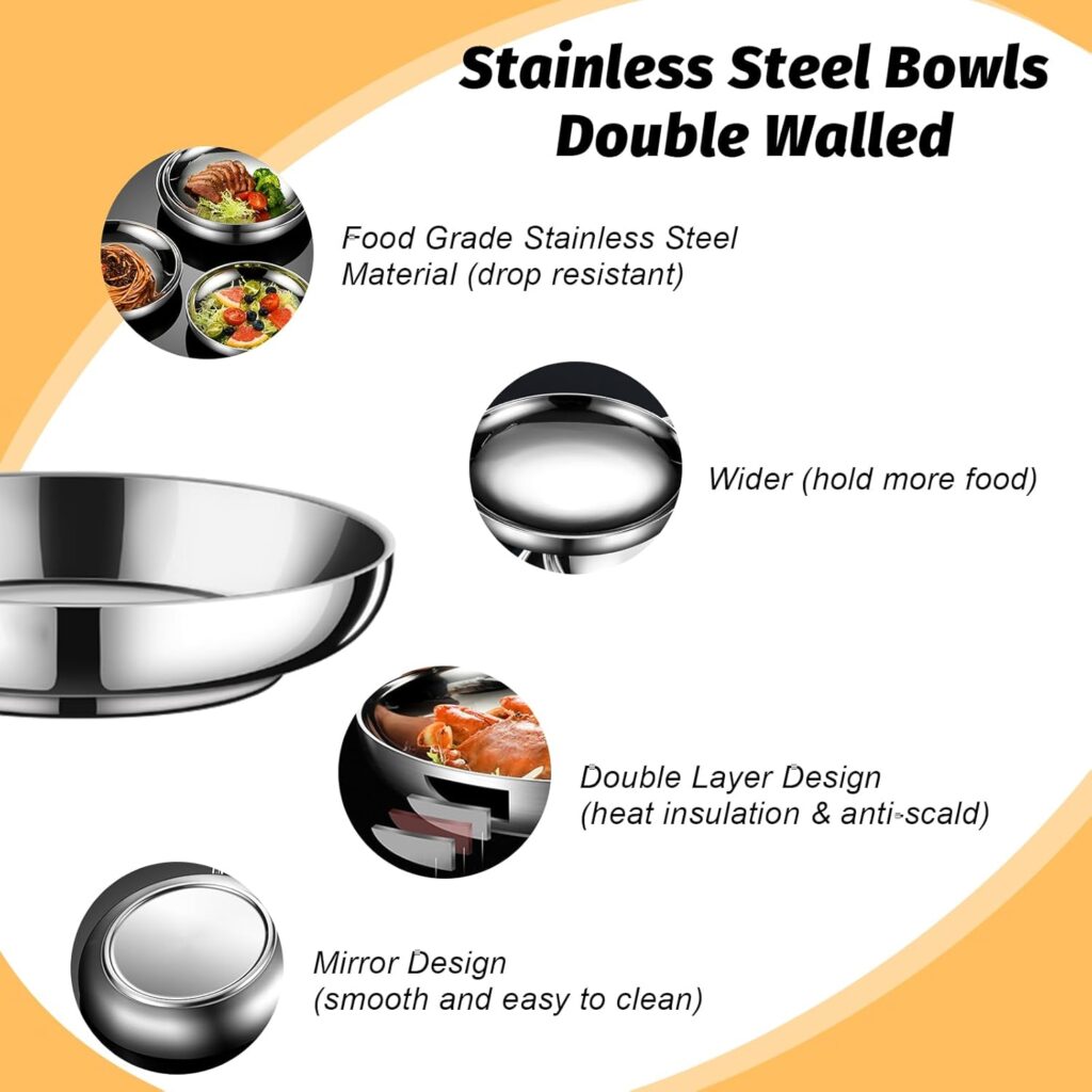 stainless steel dinnerware for indoor, outdoor, camping and BBQ