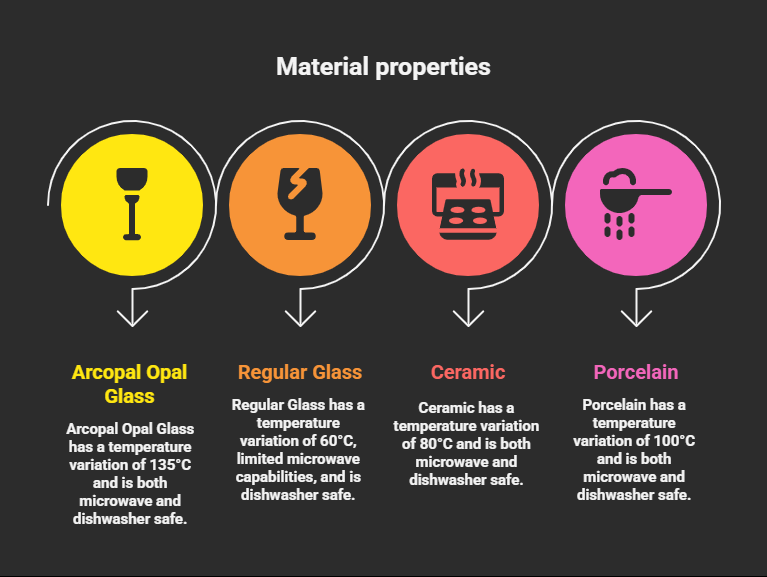 thermal properties of various dinnerware materials