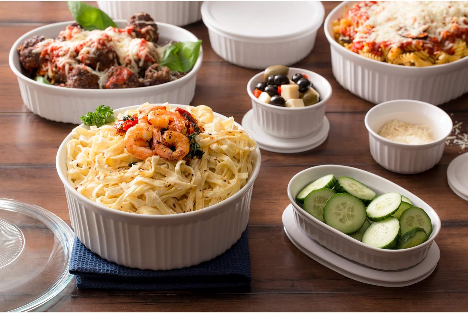 Contemporary CorningWare French White ceramic Bakeware