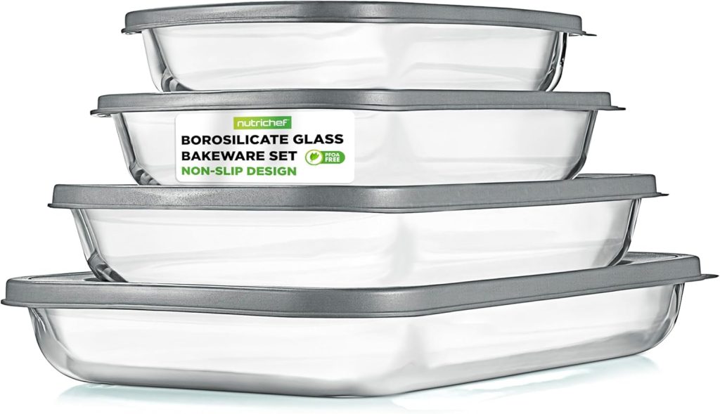 NutriChef Borosilicate glass for Lasagna and Casserole Dishes