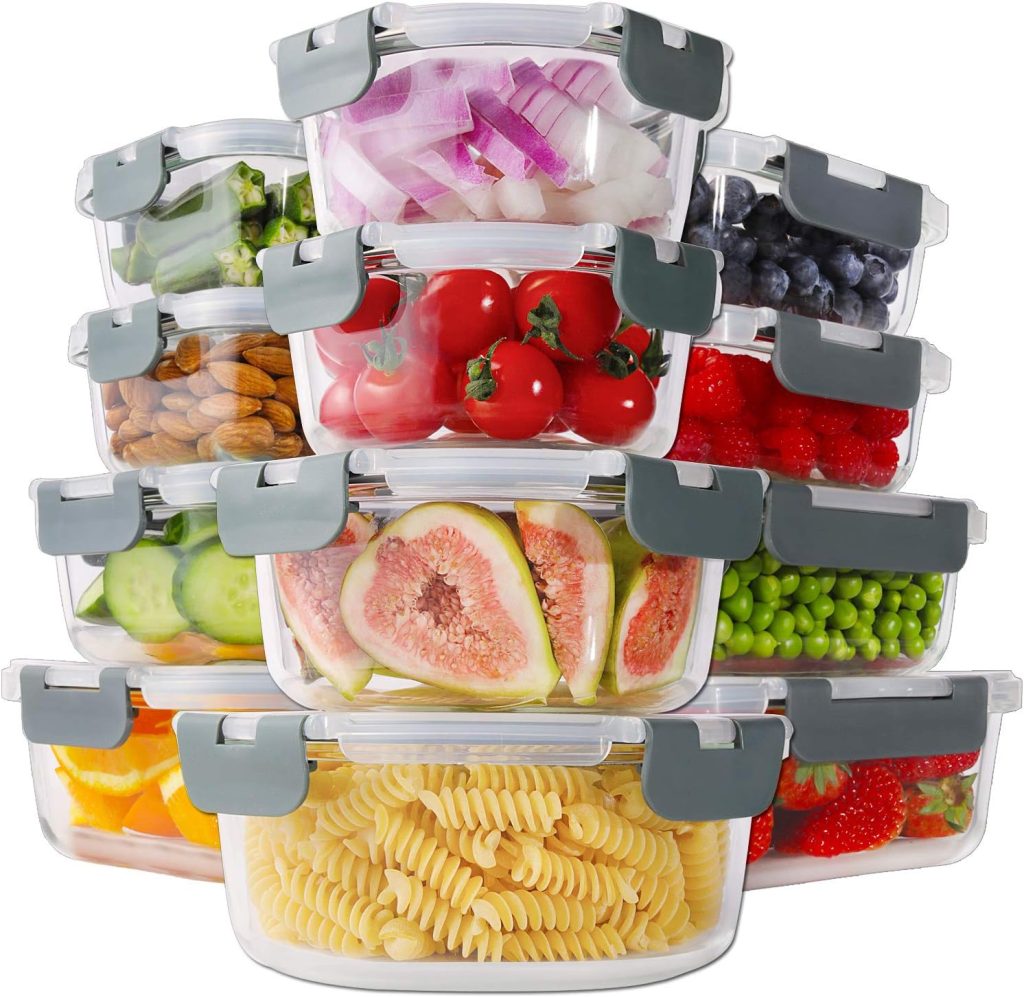 glass food storage conrtainers with Lids