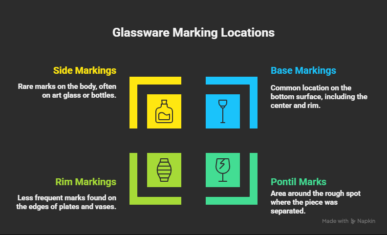 glassware markings locations