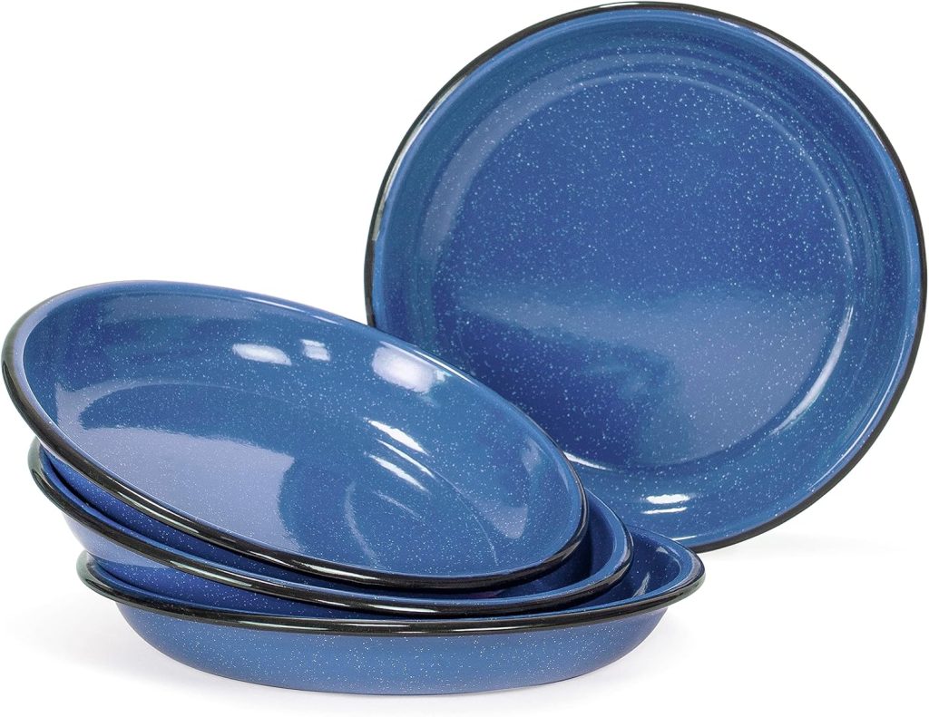 Enamelware camping plates