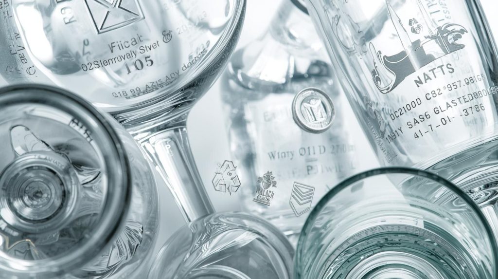 Glass markings identification