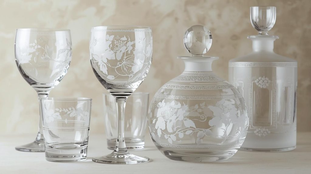 etched glassware patterns