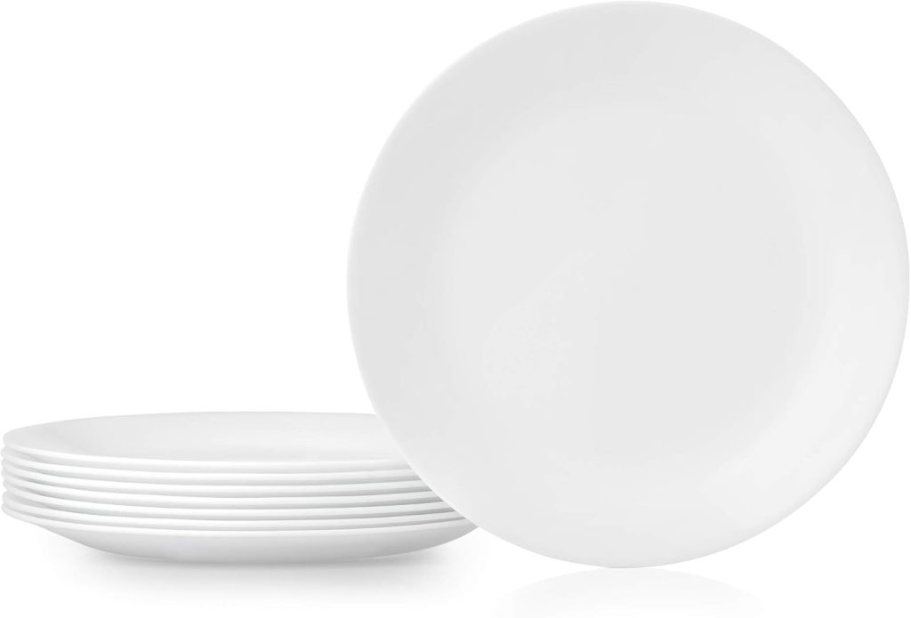 8pcs Corelle vitrelle chip resistant plates set