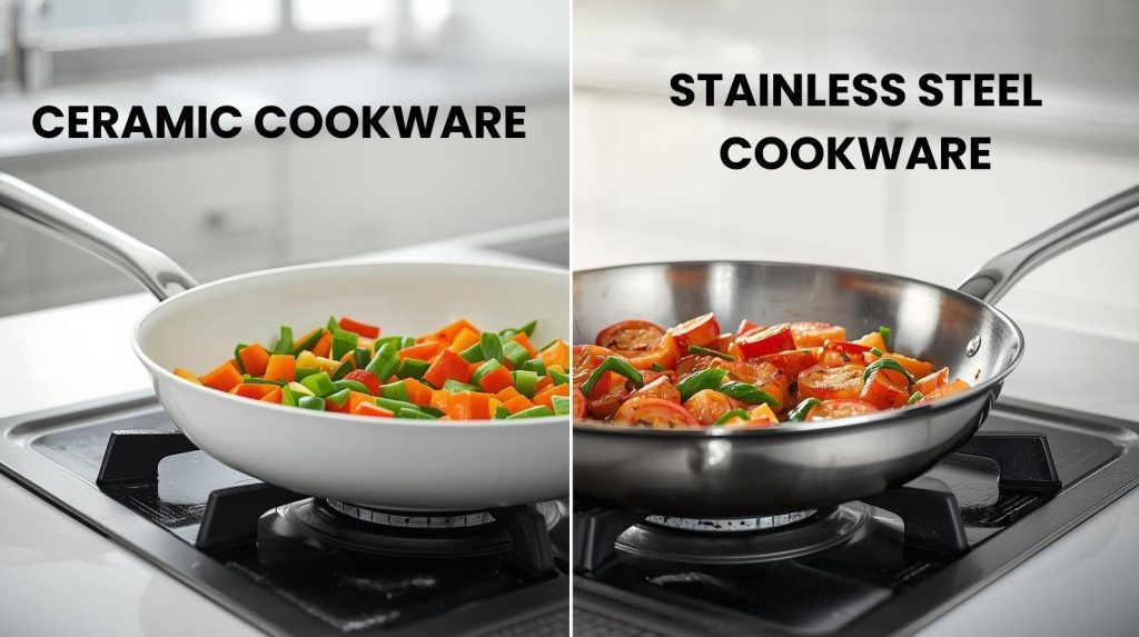 ceramic vs stainless steel cookware