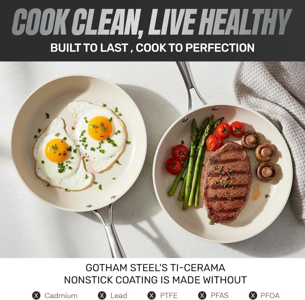 Gotham Steel non-stick Ceramic Cookware Set