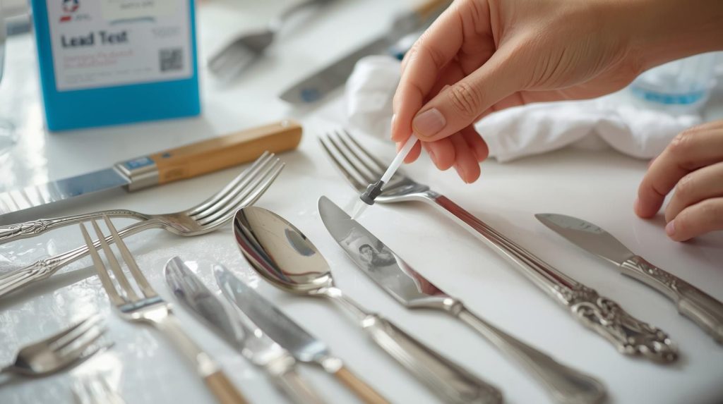 how to test silverware for lead