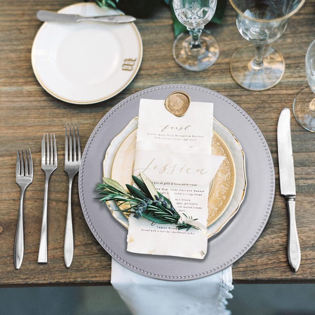 13 inch Charger or Service plate for wedding and table decor