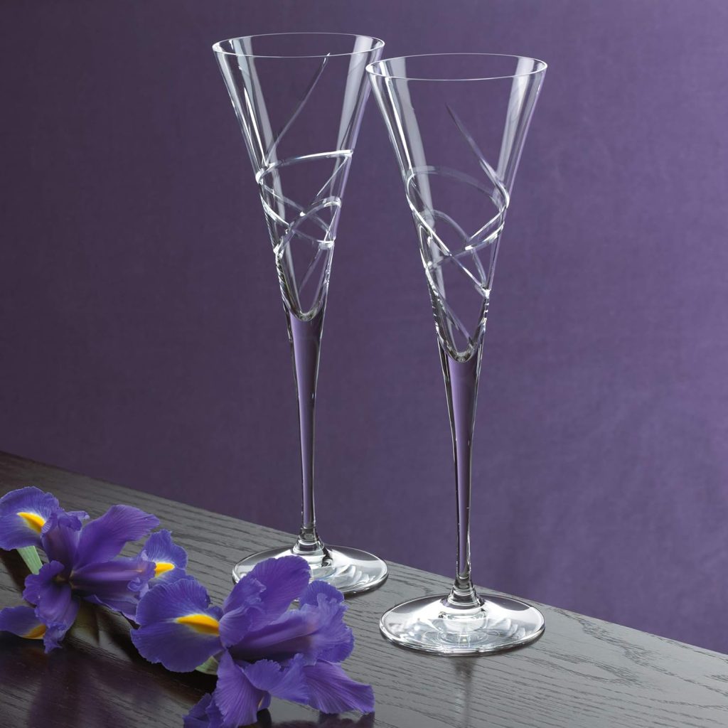 Lenox Adorn crystal flute toasting glass