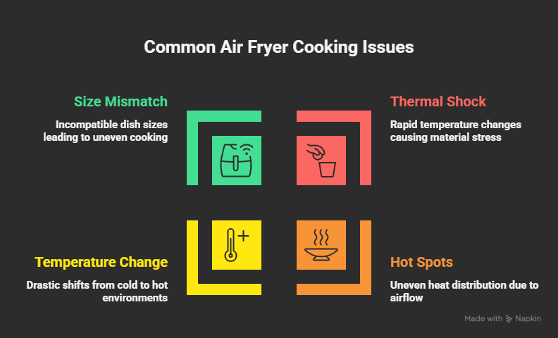 Why Corningware can crack or break in an air fryer