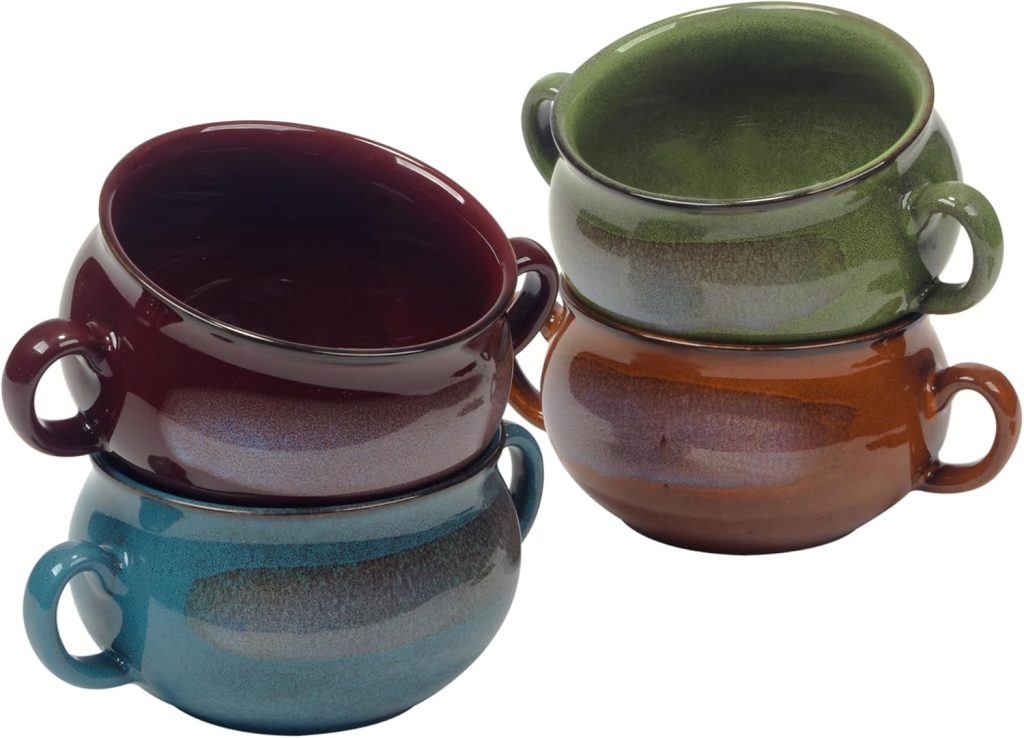 Stoneware oven safe soup crocks for casseroles and stews