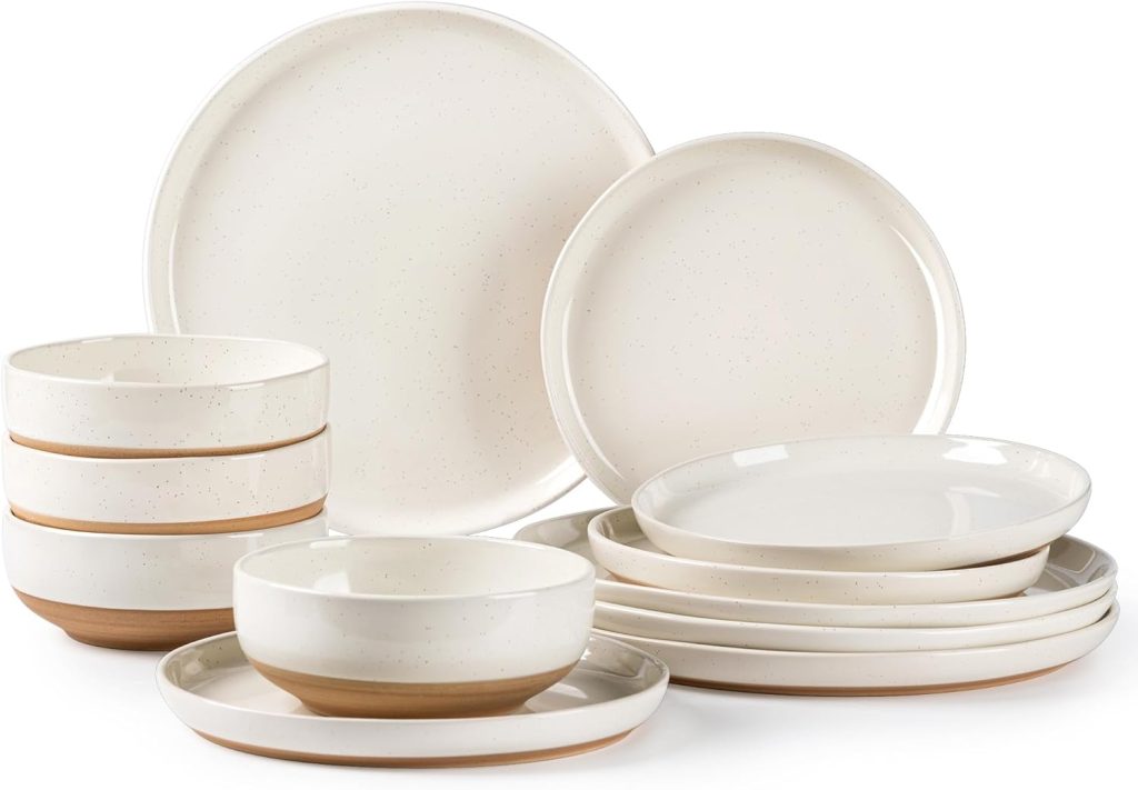 AmorArc 12pcs ceramic dinnerware sets