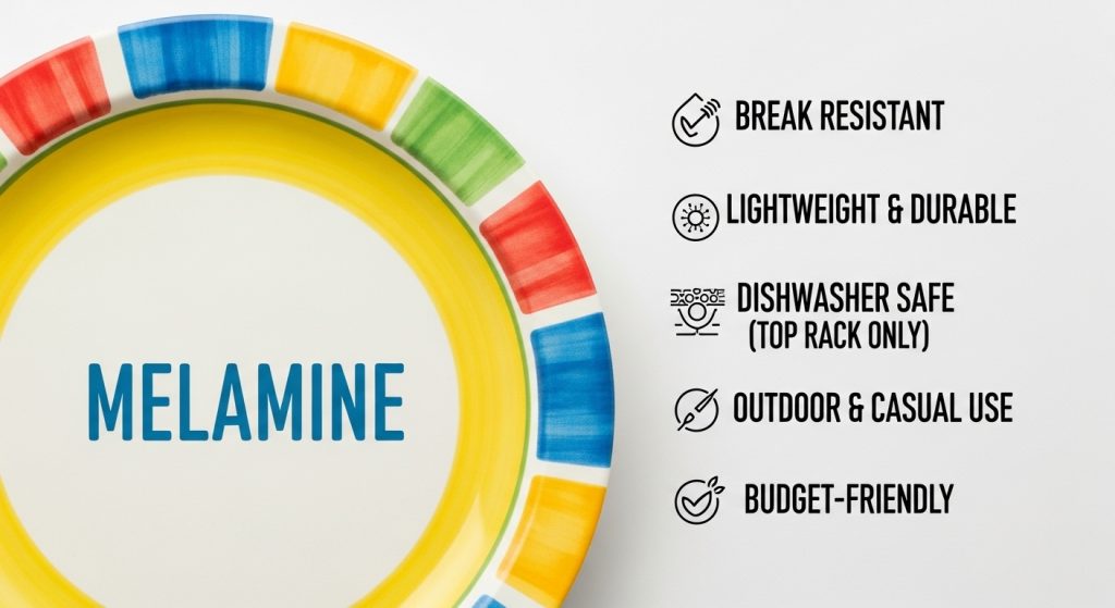 Melamine dinnerware material